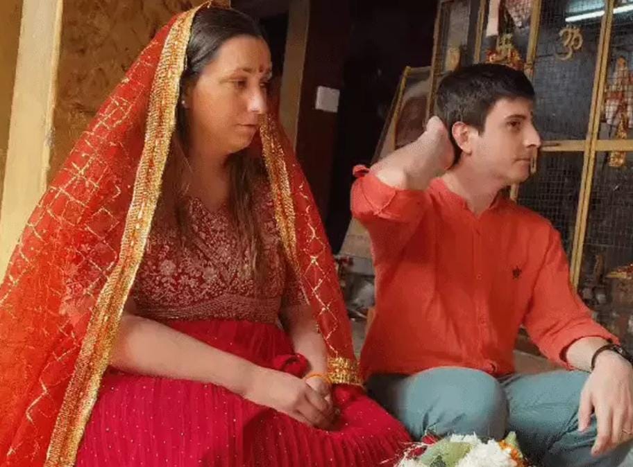 Italian Couple Hindu Wedding